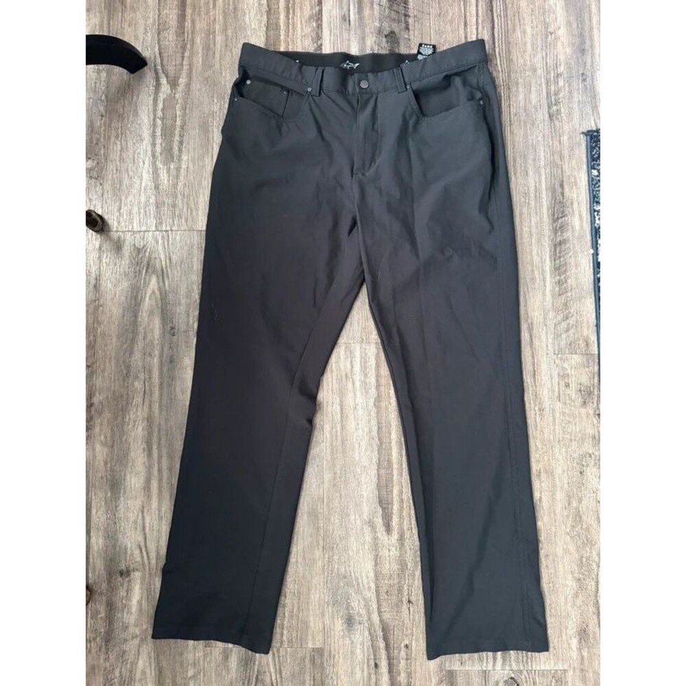 Greg Norman Mens Flat Front Stretch Golf Pants 34x32 Black
